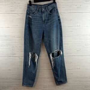 American Eagle Relaxed Mom Jean Distressed Jeans Size 2